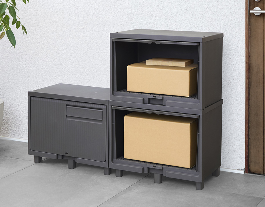 積み重ねても受け取れる宅配ボックス