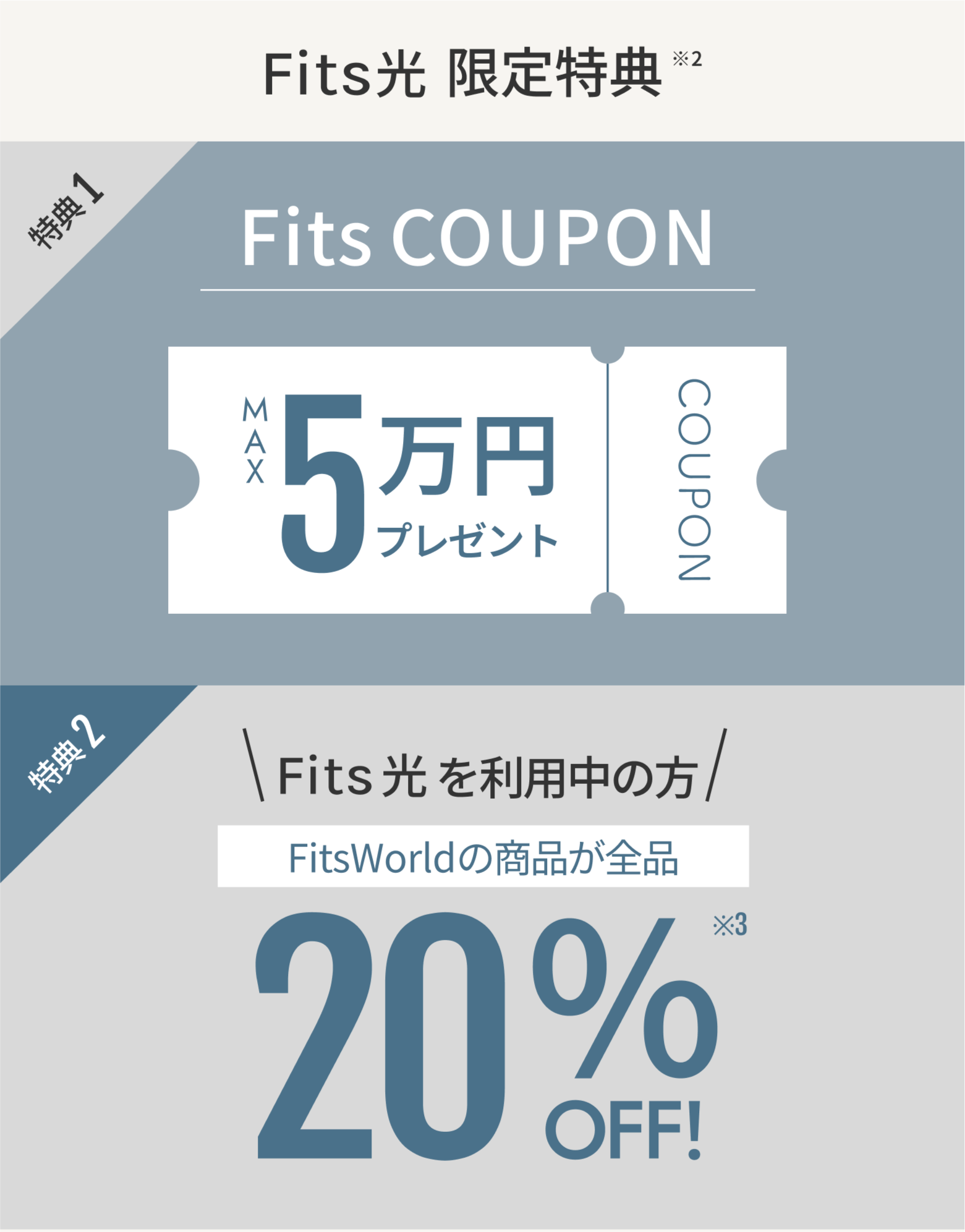 FitsWiMAX限定特典、MAX 30,000円プレゼント、1年間FitsWolrdの商品が全品30%オフ