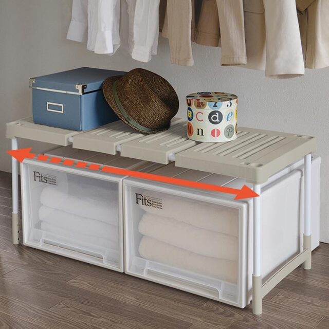 ピタッ！と伸びるん棚 クローゼット用レギュラータイプ 2台入